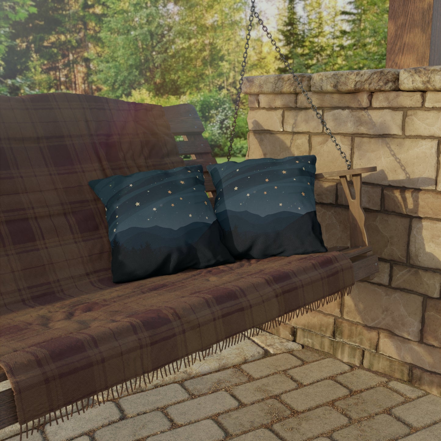 Starry Night Outdoor Pillow – Weather-Resistant Patio Toss Cushion for Night Sky Lovers