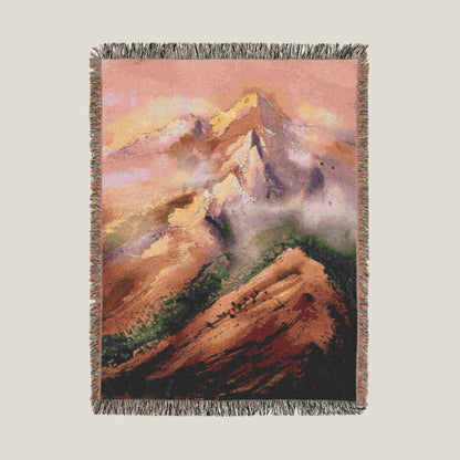 Abstract Mountains Woven Throw Blanket – Modern & Nature-Inspired