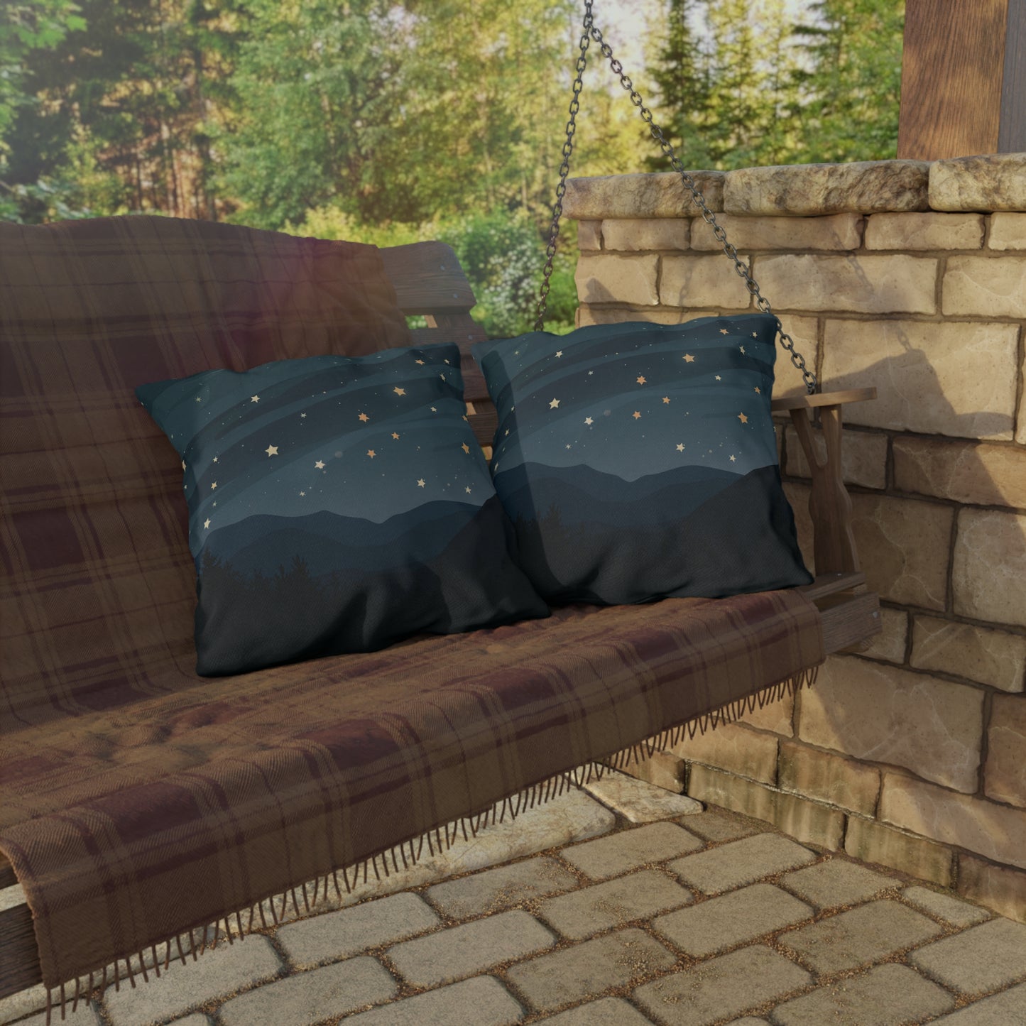 Starry Night Outdoor Pillow – Weather-Resistant Patio Toss Cushion for Night Sky Lovers