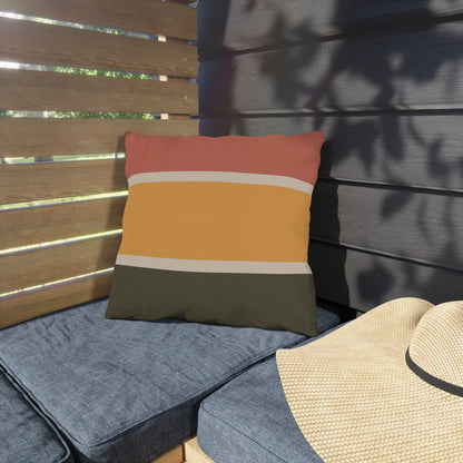 Striped Outdoor Throw Pillow – Vibrant Patio Accent Cushion for Outdoor Spaces