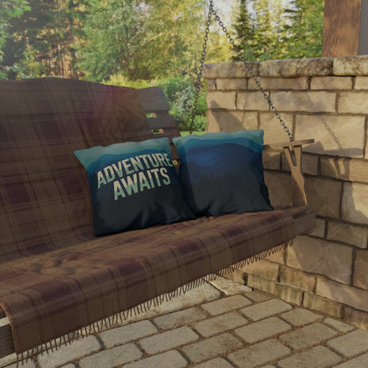 Adventure Awaits Outdoor Pillow – Weather-Resistant Patio Toss Cushion for Outdoor Enthusiasts