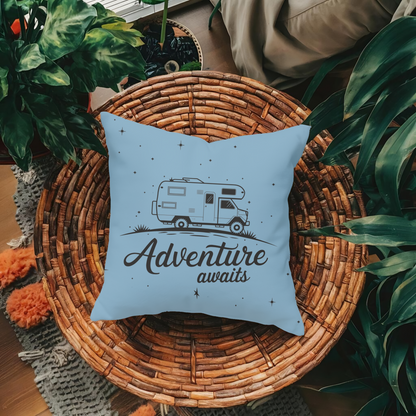 The Road is Home: Adventure Awaits with Camper Van Throw Pillows