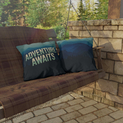 Adventure Awaits Outdoor Pillow – Weather-Resistant Patio Toss Cushion for Outdoor Enthusiasts