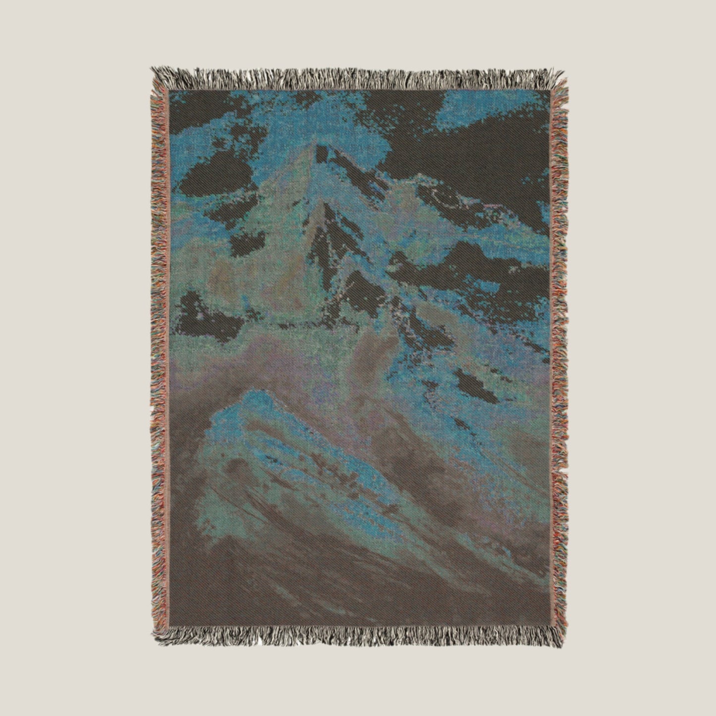 Abstract Mountains Woven Throw Blanket – Modern & Nature-Inspired